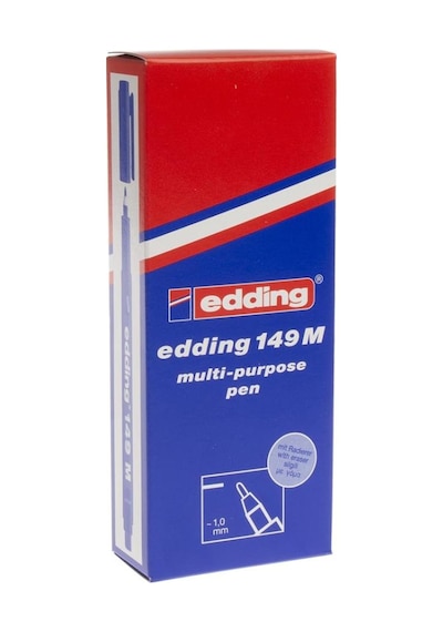 Edding 149M 10'lu 1 MM Asetat Kalem Mavi