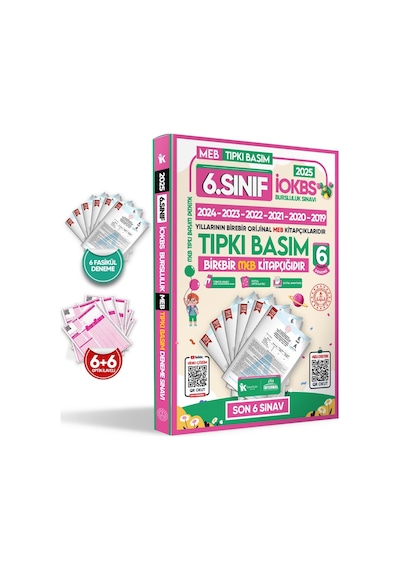 2027 6.Sınıf İOKBS-BURSLULUK Çıkmış Soru Tıpkı Basım 8li Deneme Paketi PDF/Video Çözümlü Türkiye G.
