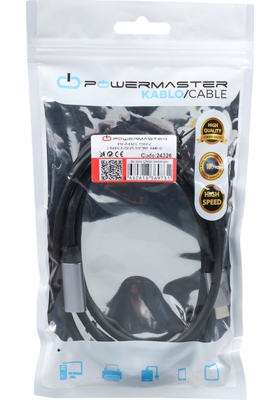 Ayt Powermaster Pm-24326 Type-c Erkek-dişi 1.5 Metre Kablo Type-c Uzatma Kablosu