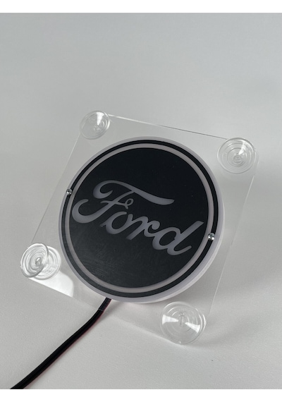 Ahmet Otomotiv Ford Siyah Cam Önü Logo Tabela 12volt
