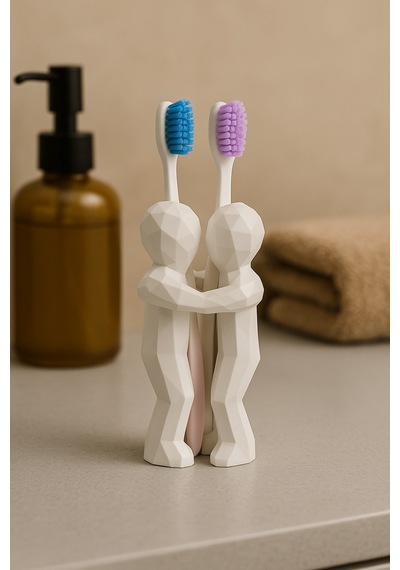 3d Hediye Çiftler İçin Diş Fırçalığı Minimalist Banyo Aksesuarı Geri Dönüştürülmüş Pla 13 X 9 Cm 26311935