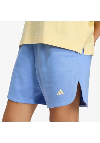 Adidas 3 Stripes Studio Polar Kadın Mavi Antrenman Şortu Hz0866
