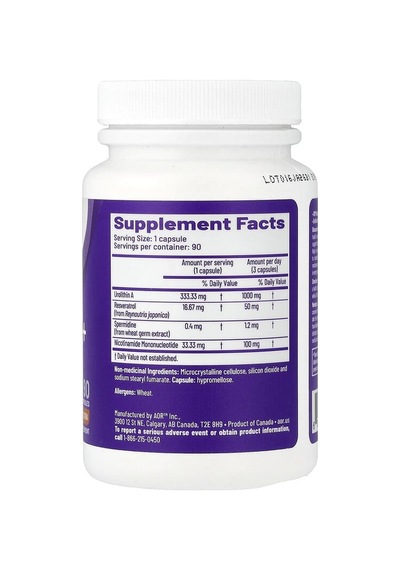 Advanced Orthomolecular Research Aor, Urolithin A+, 90 Capsules