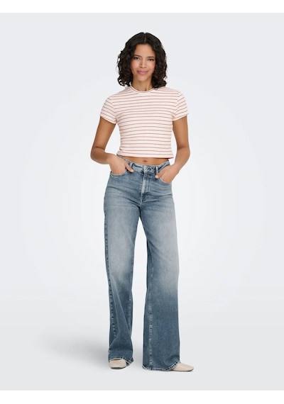 Only Onlanıts S/s O-neck Kadın Crop T-shirt 15368322 Kırmızı