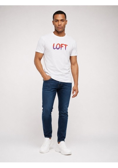 LOFT Regular Fit Erkek Tshirt K.kol Lf2041101 Q1.v1 Beyaz