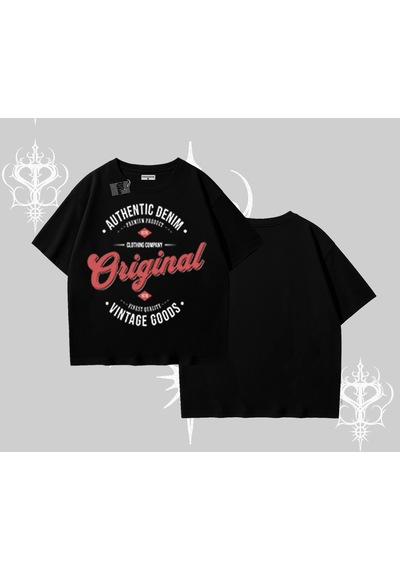Startmore Startmore Oversize Tshirt Authentic Denim Original Siyah