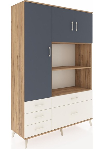 Hyperion Dolap 7 Raflı 5 Çekmeceli 3 Kapaklı 132x44x195 Çam-antrasit/aytaşı Antrasıt/aytası Hyperion Dolap 7 Raflı 5 Çekmeceli 3 Kapaklı 132x44x195 Çam-antrasit/aytaşı Antrasıt/aytası