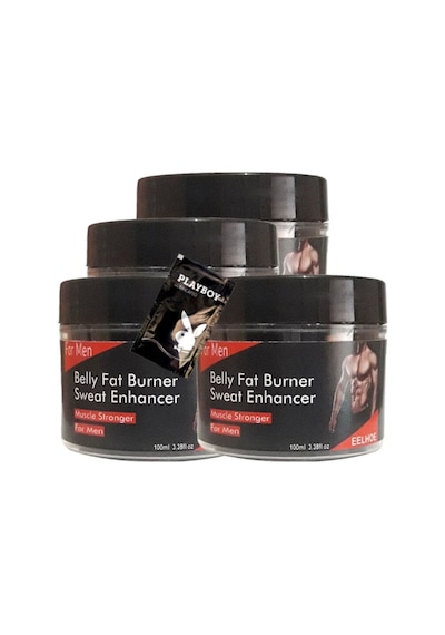 Belly Fatburner Yağları Eritmek İçin Masaj Bakım Kremi 4x100 Ml+1 Adet Jel İle