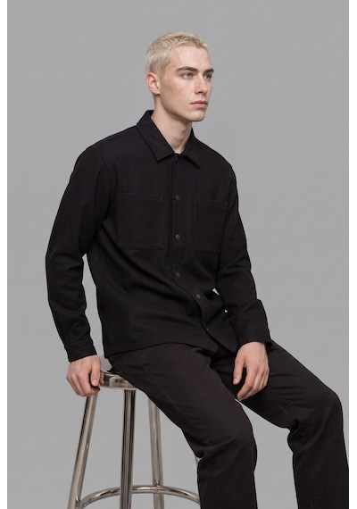 Defacto Regular Fit Çift Cepli Gömlek Ceket H6548ax26aubk81 Siyah-bk81