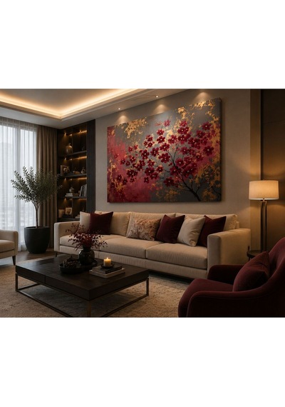 Lüks Bordo Çiçekler Ve Altın Dokulu Soyut Kanvas Tablo Premium Çerçevesiz Duvar Dekoru Salon, Oturma Odası, Ofis Ve Yatak Odası İçin Modern Dekoratif Tablo Lüks Bordo Çiçekler Ve Altın Dokulu Soyut Kanvas Tablo Premium Çerçevesiz Duvar Dekoru Salon, Oturma Odası, Ofis Ve Yatak Odası İçin Modern Dekoratif Tablo