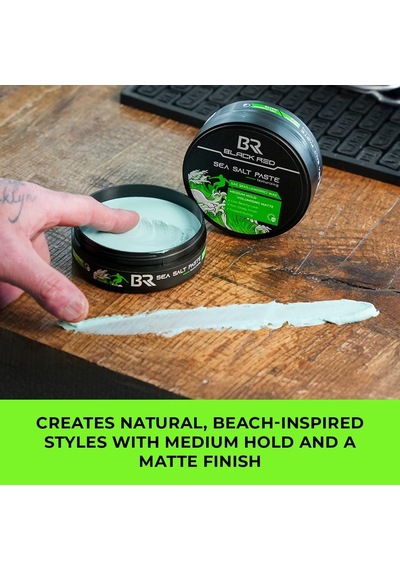Black &amp Red Wax Saç Şekillendirici Wax Sea Salt Paste Deniz Tuzlu Mat Doğal Görünüm Orta Sertlik - 120 Ml