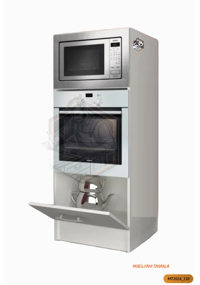 Tamamı Mdf Çok Amaçlı Tek Kapaklı Ankastre Ve Mini Fırın Dolabı