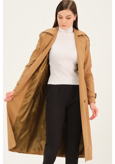 Z6737 Dewberry Bayan Trençkot-camel CAMEL