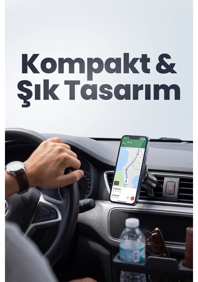 Ven-dens Vd-hd070 Manyetik Araç Telefon Tutucu, Hava Menfezi Montajlı, Yatay Ve Dikey, Siyah