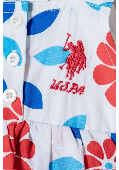 U.s. Polo Assn. Kız Bebek Dokuma Beyaz Tulum Beyaz
