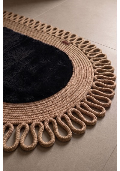 Banyo Paspası Takımı 60x100+60x60 Cm Dış Trikot Siyah & Camel