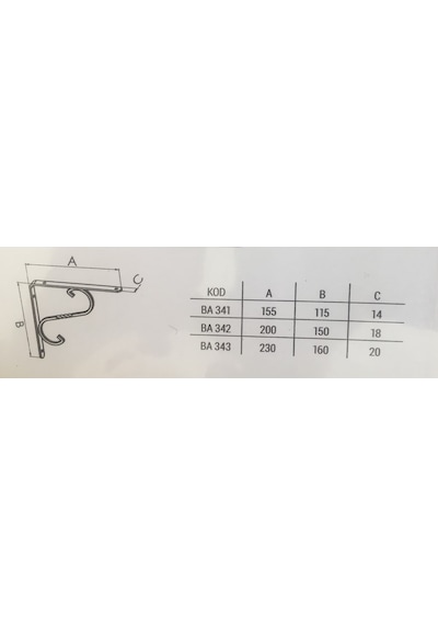 Proaleteticaret Flore Ferforje Raf Altı No:1 Beyaz 1 Adet