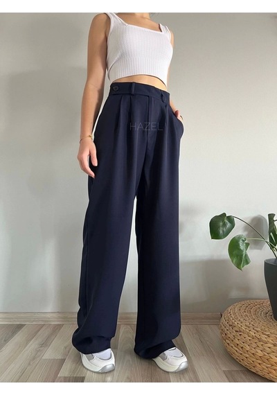 Hazel Kadın Lacivert Smart Palazzo Pantolon-lacivert Lacivert