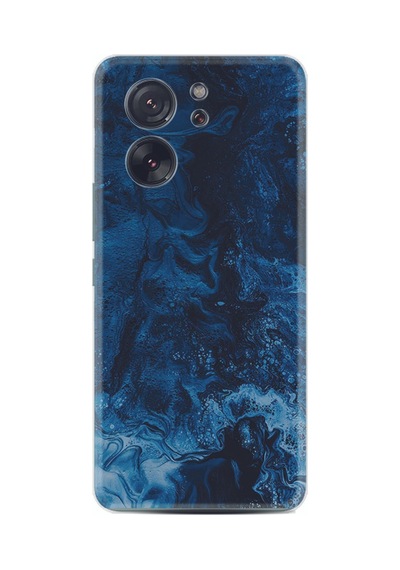 Xiaomi 13t - Xiaomi 13t Pro Kılıf Silikon Desen Özel Seri Blue Zigzag 1687