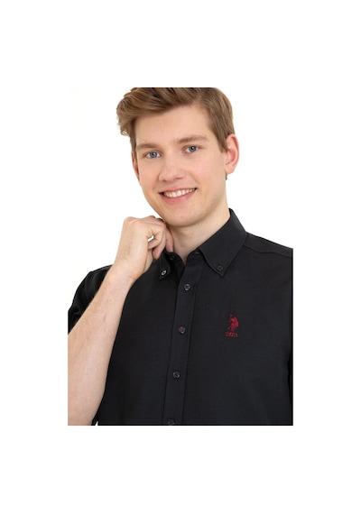 U.S. Polo Assn. Erkek Dokuma Gömlek Lacivert