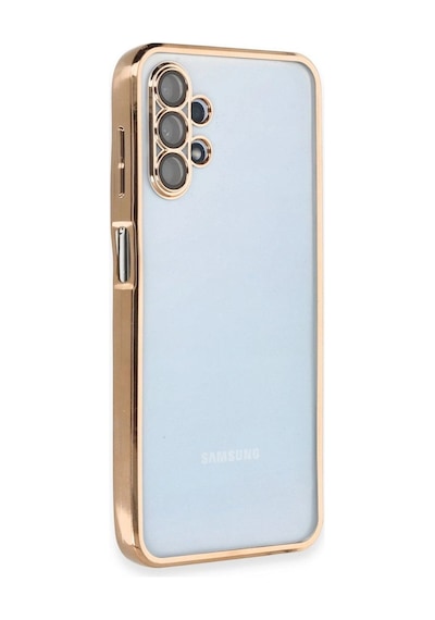 Tedar Samsung Galaxy Uyumlu A13 4g Kılıf Razer Lensli Silikon - Gold Najmaddin standart