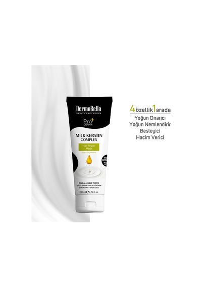Dermobella Süt Keratin Kompleksi Saç Onarıcı Maske 200 Ml