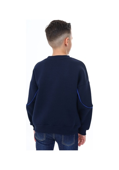 Toontoy Kids Toontoy Erkek Çocuk Relax Fit Bisiklet Yaka Parçalı Baskılı Sweatshirt - Cep Detaylı & 2 İplik Lacivert Toontoy Kids Toontoy Erkek Çocuk Relax Fit Bisiklet Yaka Parçalı Baskılı Sweatshirt - Cep Detaylı & 2 İplik Lacivert