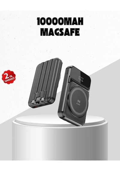 Hubrendy  15w Kablosuz Şarj Özellikli 10000 Mah Powerbank Type-c Hızlı Şarj Diğer
