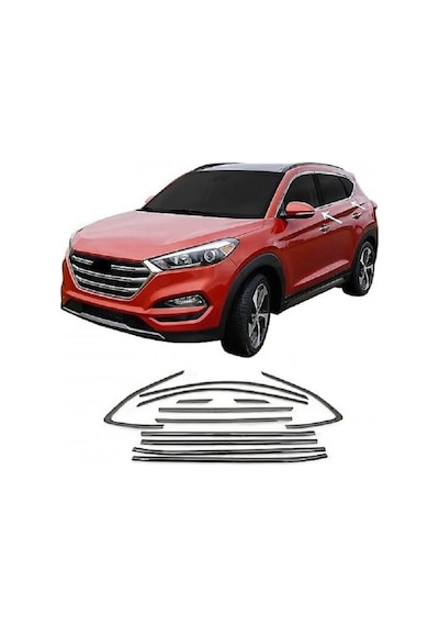 Tucson Krom Cam Çıtası Tam Tur 12 Parça 2020+