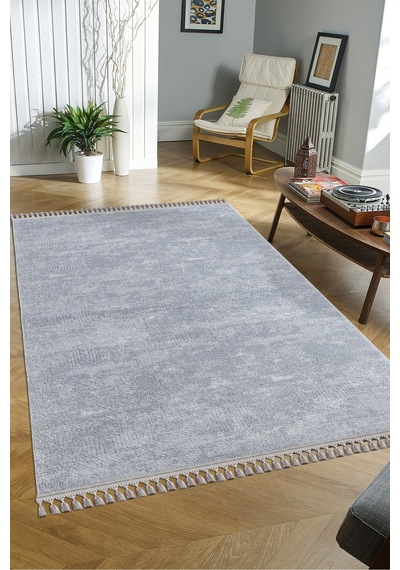 Valeryhome Violet Koleksiyonu Yıkanabilir Kaymaz Taban Salon,oturma Odası,mutfak,antre,koridor Halısı Bej Gri