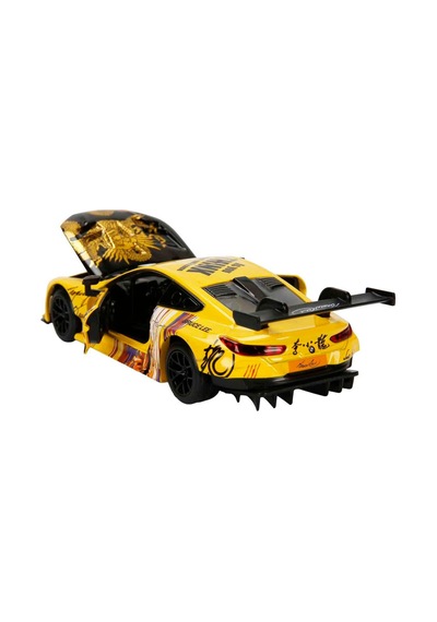 1:32 Sesli Ve Işıklı Rmz Hobby Bruce Lee Serisi Die Cast Çek Bırak Model Araba - Sarı Bmw M8 Gte Sar
