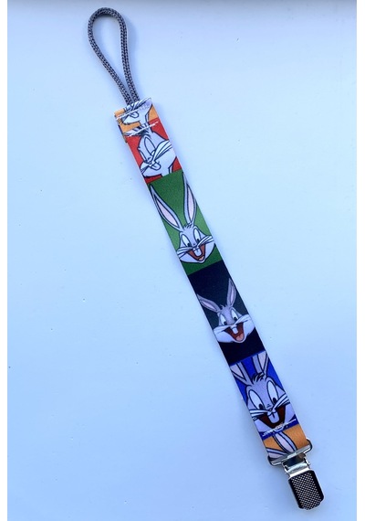 Bugs Bunny Emzik Askısı - Emzik Zinciri - Emzik Tutacağı - Handmade Çok Renkli