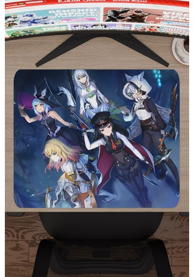 Blue Protocol Star Resonance Dikişli Kauçuk Oyuncu Mousepad V4 - 48x40 Xl Gaming Mouse Pad