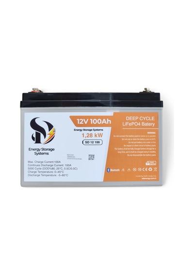 Sd Energy 12v 100ah 1.28kwh 6000dod Bluetooth Lifepo4 Lityum Akü