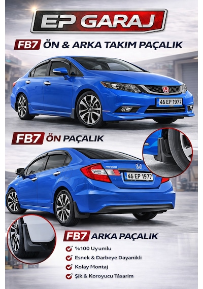 Honda Civic 2012-2016 Model Fb7 Ön Arka Paçalık Takımı