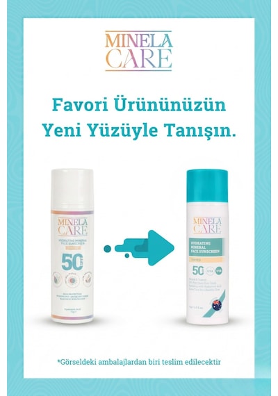 Minela Care Hydrating Mineral Filtreli Renkli Yüz Güneş Kremi SPF50 70 G