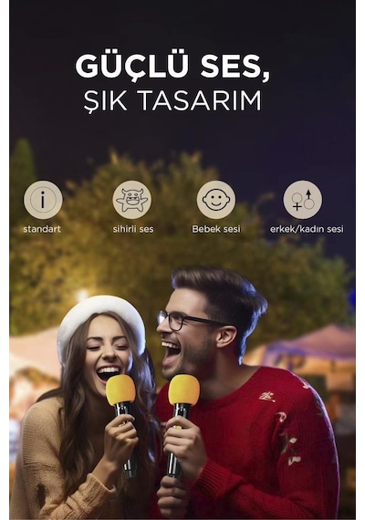 Torima BTS-1990 RGB Mikrofonlu Kumandalı Bluetooth Parti Hoparlör