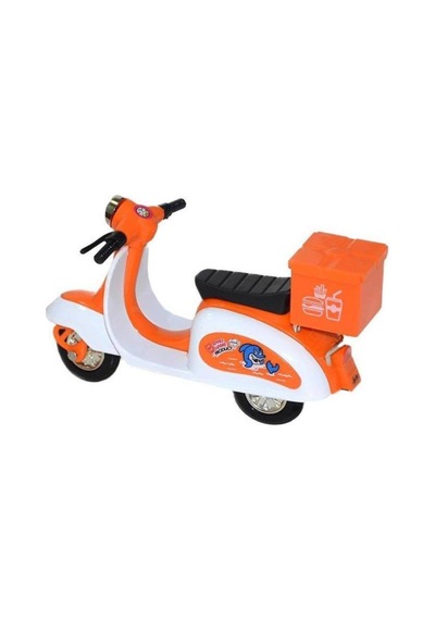 Çek Bırak Metal Vespa Motor 12 Cm - Fy361a-12d - Turuncu