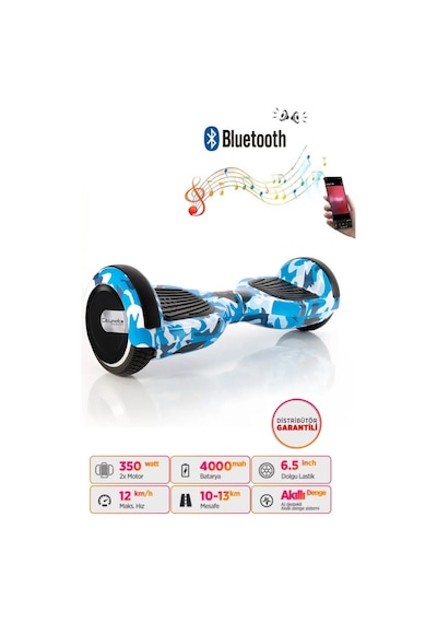 Citymate Hoverboard 6.5 inch Elektrikli Kaykay Scooter Bluetooth Hoparlörlü D03