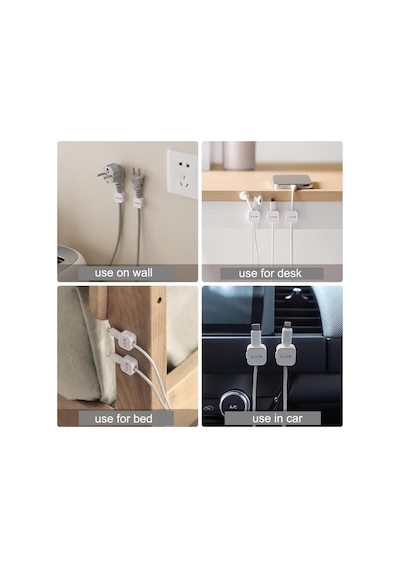 2&apos Li Paket Manyetik Kablo Tutucu & Düzenleyici Masa, Duvar, Araba Ve Yatak Başı İçin Şarj Kablosu Organizer Klips Güçlü Mıknatıslı, Çok Amaçlı Beyaz Mkt 2&apos Li Paket Manyetik Kablo Tutucu & Düzenleyici Masa, Duvar, Araba Ve Yatak Başı İçin Şarj Kablosu Organizer Klips Güçlü Mıknatıslı, Çok Amaçlı Beyaz Mkt