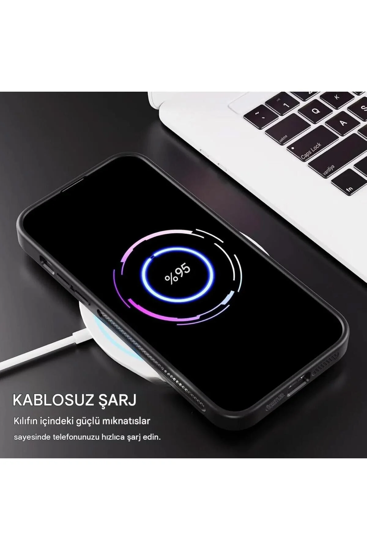 İphone 13 Uyumlu Magsafe Kılıf Mıknatıslı Standlı Darbeye Dayanıklı Mat Şeffaf Arka Kapak Lens li Siyah