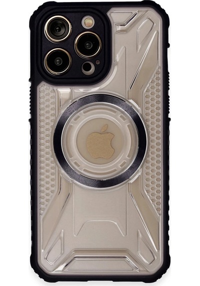 Newface Apple iPhone Uyumlu 13 Pro Max Kılıf Prag Magneticsafe Kapak Semeglbl - 5 - Siyah