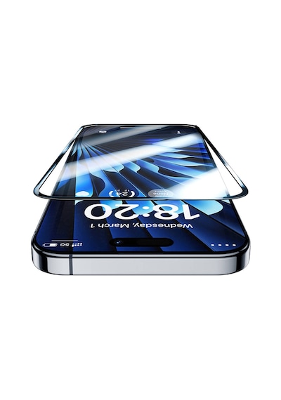 Apple iPhone 15 Pro Max Uyumlu Benks Glass Warrior Hd Cam Ekran Koruyucu Uygulama Aparatlı Kolay Kurulum