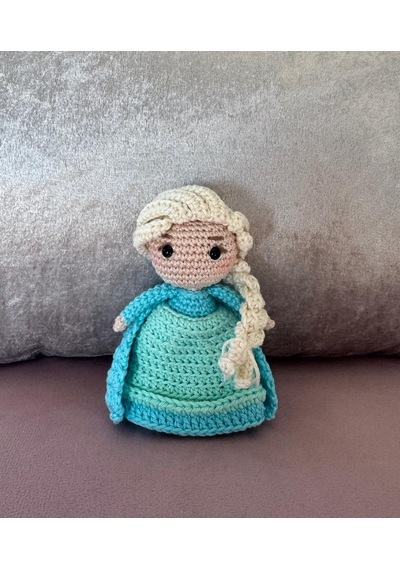 Mini Elsa Amigurumi Oyuncak Bebek 11 Cm 10