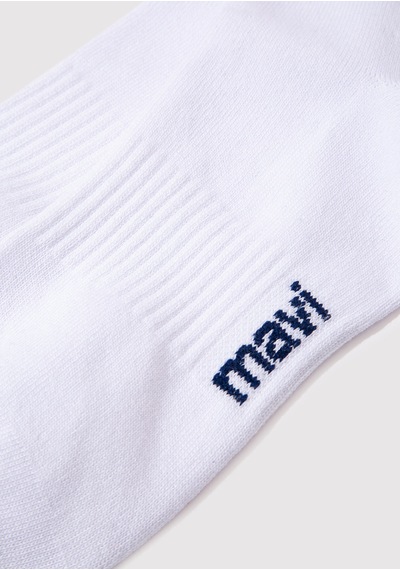 Mavi - Mavi Logo Baskılı Beyaz Soket Çorap 0911160-28613 Beyaz