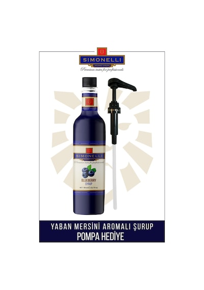 Simonelli Kahve Şurubu| Yaban Mersini Aromalı | 70 CL | + Pompa