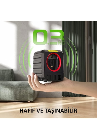 Kobb Kbl90g 30 Metre Profesyonel Yatay Ve Dikey Otomatik Hizalamalı Yeşil Çapraz Çizgi Lazer Distomat