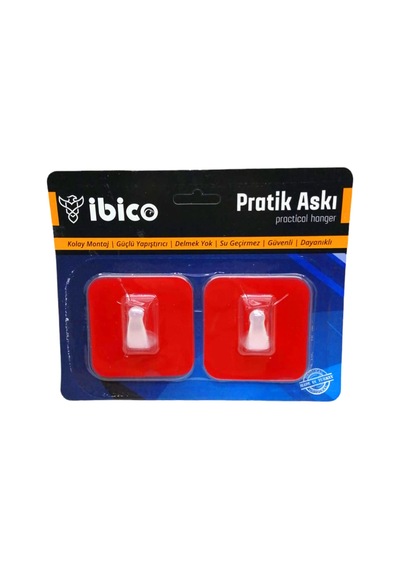 2 Parça Pratik Yapışkan Askı Çok Renkli