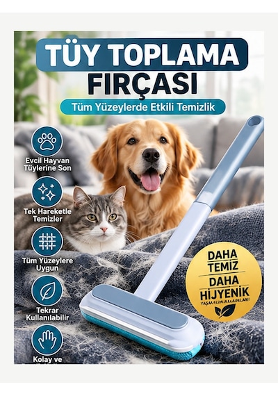 Mucit Home Tüy Toplama Fırçası Kedi Köpek Tüyü Temizleyici Koltuk Halı Tüy Temizleme