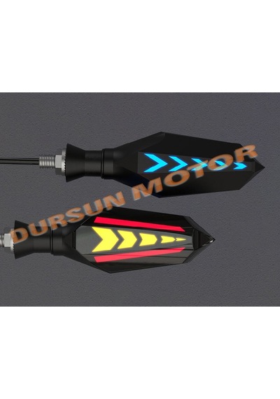 Motosiklet Amerikan Park Modüllü Yeni Nesil Led Li Sinyal Kayan